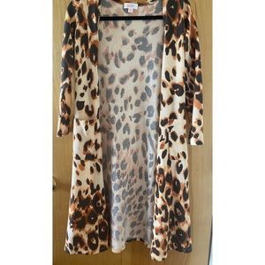 Animal Print XS LulaRoe Sarah Duster